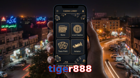 Main screen of Tiger888 app page for PK players