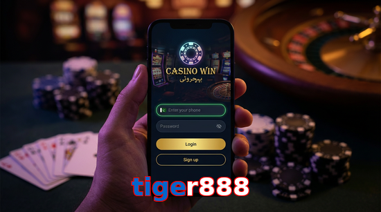 Main screen of Tiger888 login page for PK players
